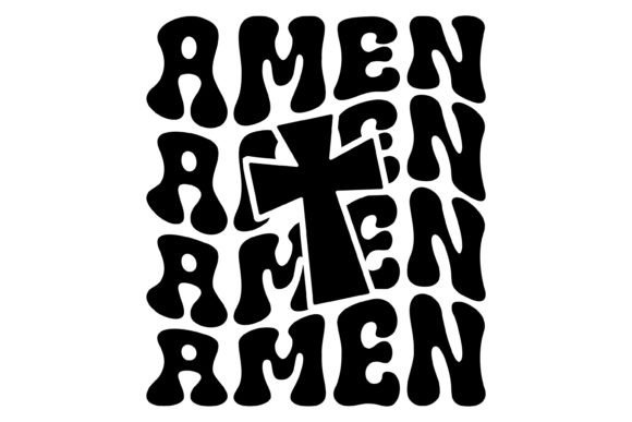 Amen Cross Svg PNG Graphics for Faith Crafts