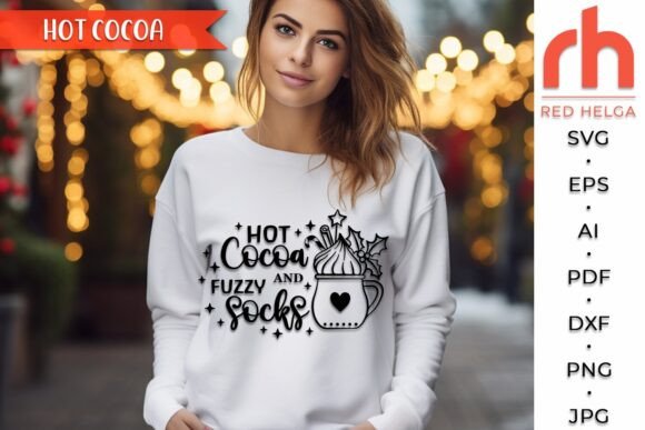Hot Cocoa SVG Graphics for Christmas Crafts