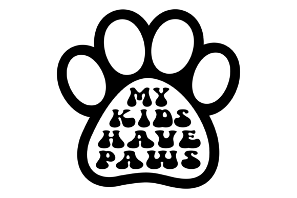 My Kids Have Paws Svg PNG: Graphics for Crafts