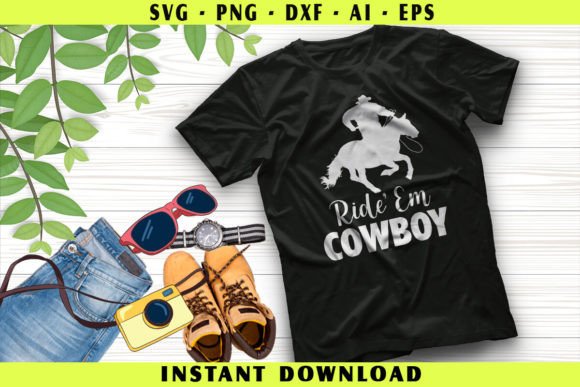 Ride’ Em Cowboy Graphics for T-Shirt Designs