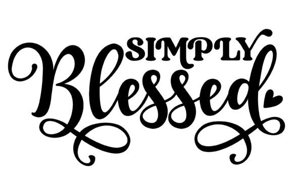 Simply Blessed Svg PNG: Graphics for Faith Crafts