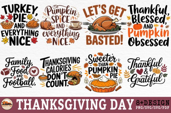 Thanksgiving Design Sublimation Bundle: Graphics for Crafts